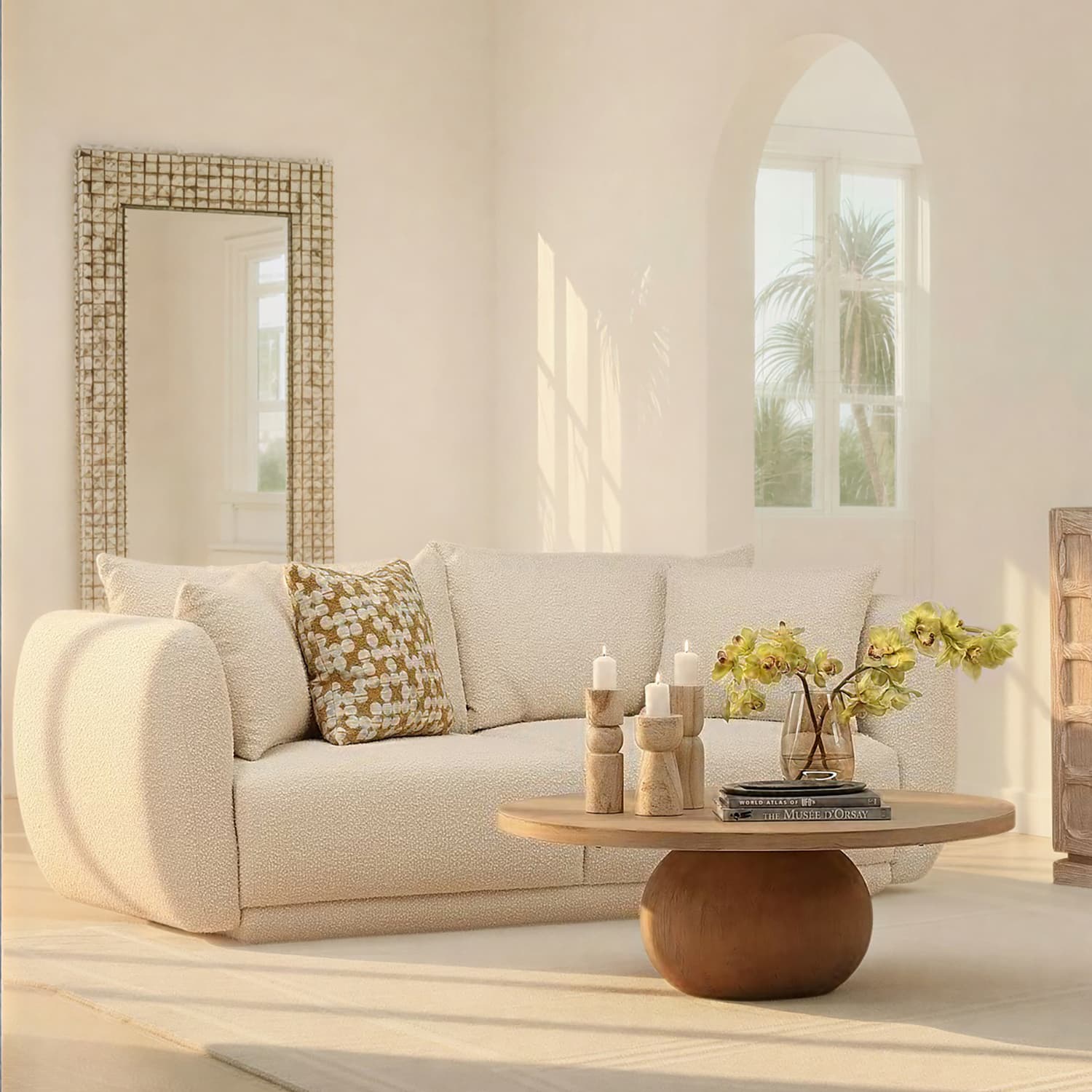 Briceida Sofa Cream - Image 8